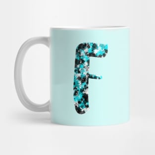 Paint Splash Letter F Mug